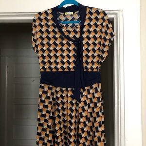 Colorful houndstooth dress